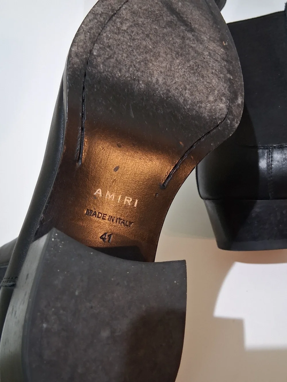 AMIRI Black Leather Chelsea Chukka Boots